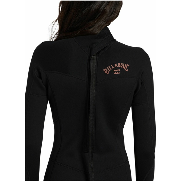 2025 Billabong Kvinder Foil 4/3mm Back Zip Våddragt ABJW100185 - Black